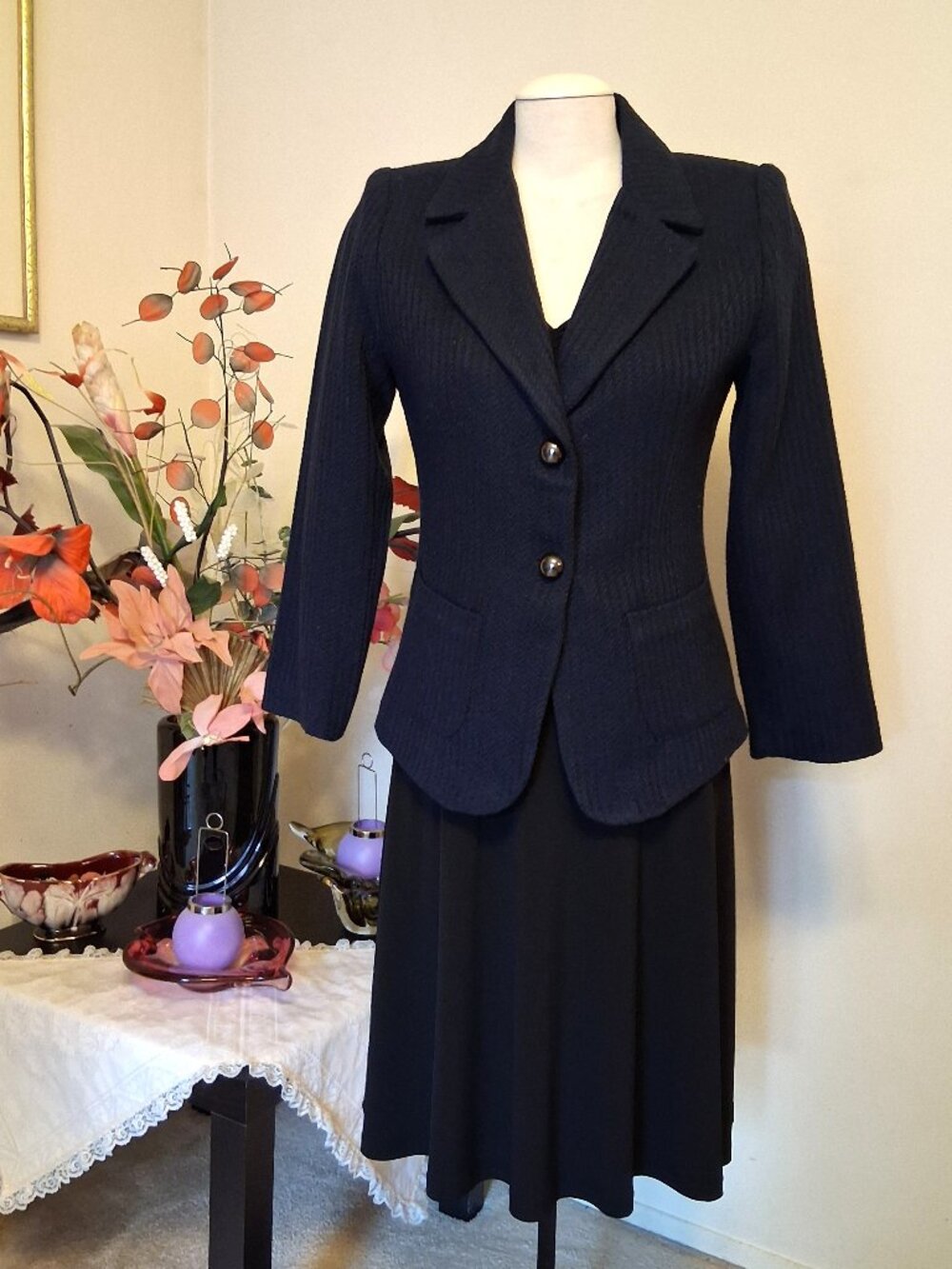 Women Cotton Blend Lined Blazer Jacket Wrinkle Resistant Tailored Blazer S